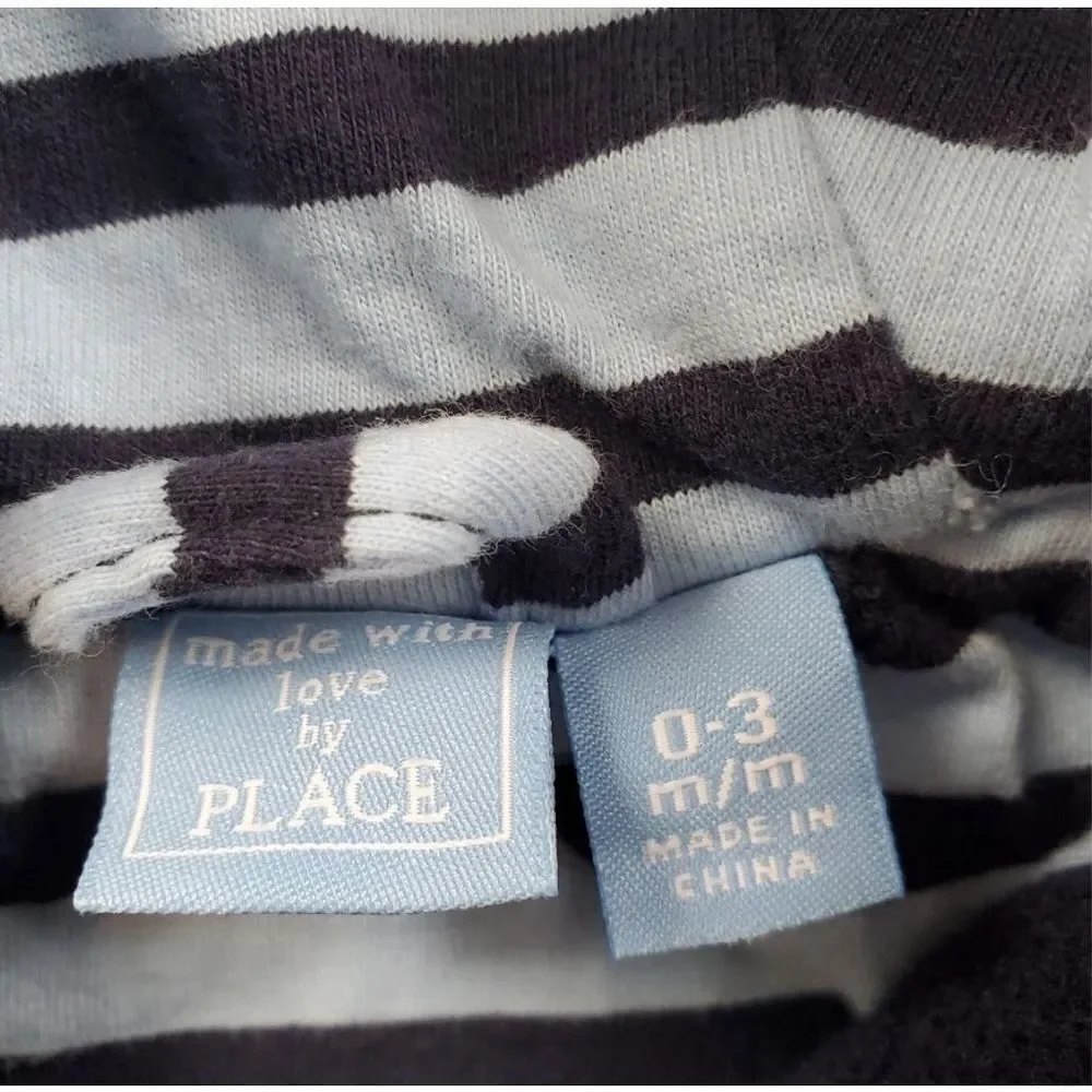Children's Place Fleece Jacket Coat 0-3 months Navy‎